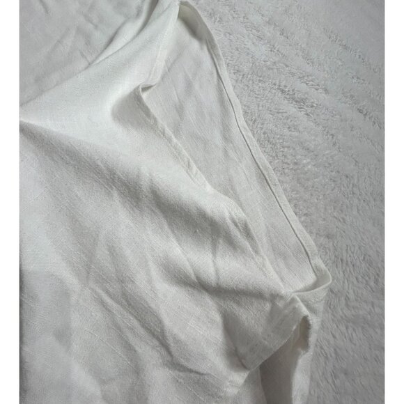 JM Collection Womens Tropic Retreat Palm Print Linen Blend Blouse Top XXL New - Picture 8 of 10